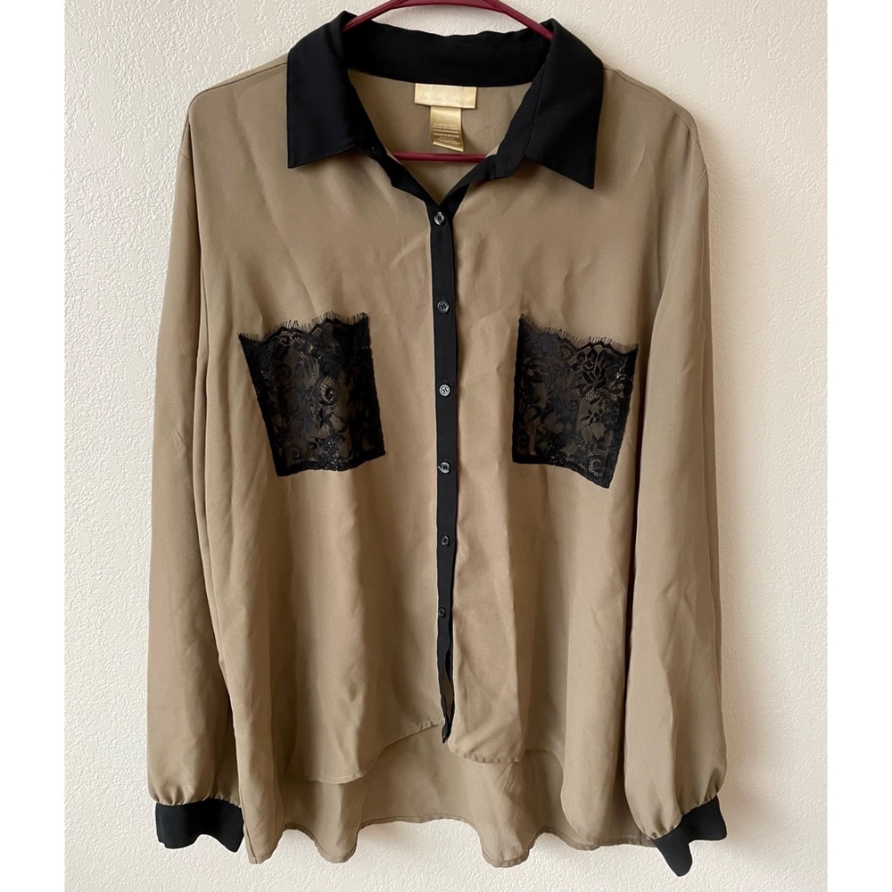 Miss Tina Button Down Blouse